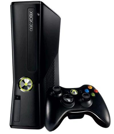 Microsoft Xbox 360 Model 2 (SLIM) - Black / Chrome - 320GB (Box not included) (used)