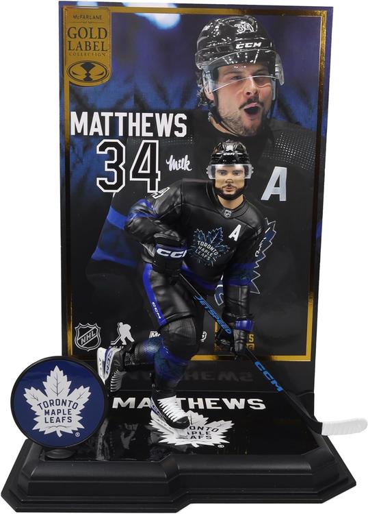 McFarlane - Gold Label collection  -  Figurine statue de 17.8cm  -  NHL Hockey  -  Toronto maple Leafs  -  Matthews 34
