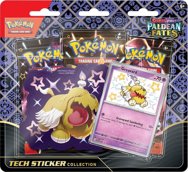 Pokémon - 3 Packs Blister Tech Sticker  -  Scarlet & Violet Paldean Fates
