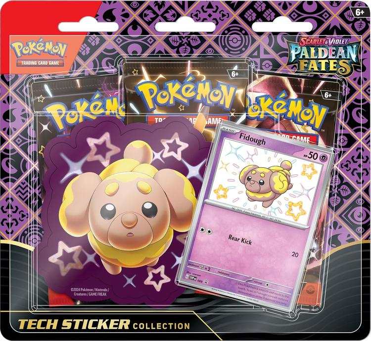 Pokémon - 3 Packs Blister Tech Sticker  -  Scarlet & Violet Paldean Fates