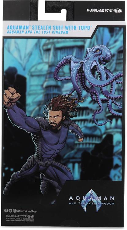 McFarlane - Gold Label collection - Figurine action de 17.8cm - DC Multiverse - Aquaman And The Lost Kingdom Aquaman Stealth Suit with Topo