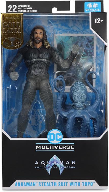 McFarlane - Gold Label collection - Figurine action de 17.8cm - DC Multiverse - Aquaman And The Lost Kingdom Aquaman Stealth Suit with Topo
