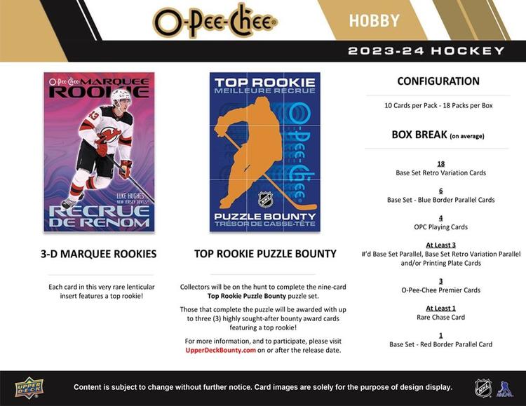 Upper Deck - Hobby Booster - 2023-24 O-Pee-Chee Hockey