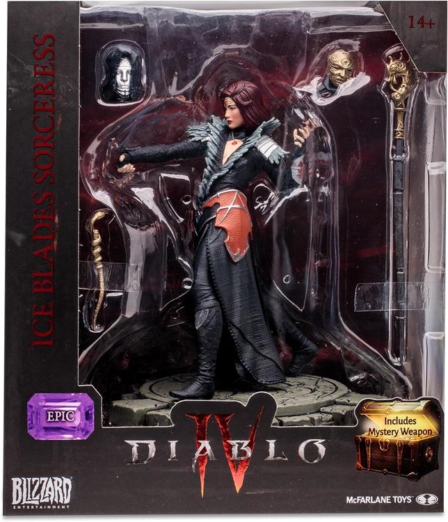 McFarlane - Figurine Statue détaillée à l'échelle 1:12  -  Diablo IV  -  Epic Ice Blades Sorceress