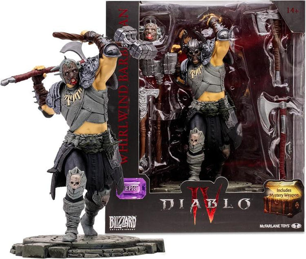 McFarlane - Figurine Statue détaillée à l'échelle 1:12  -  Diablo IV  -  Epic Whirlwind Barbarian