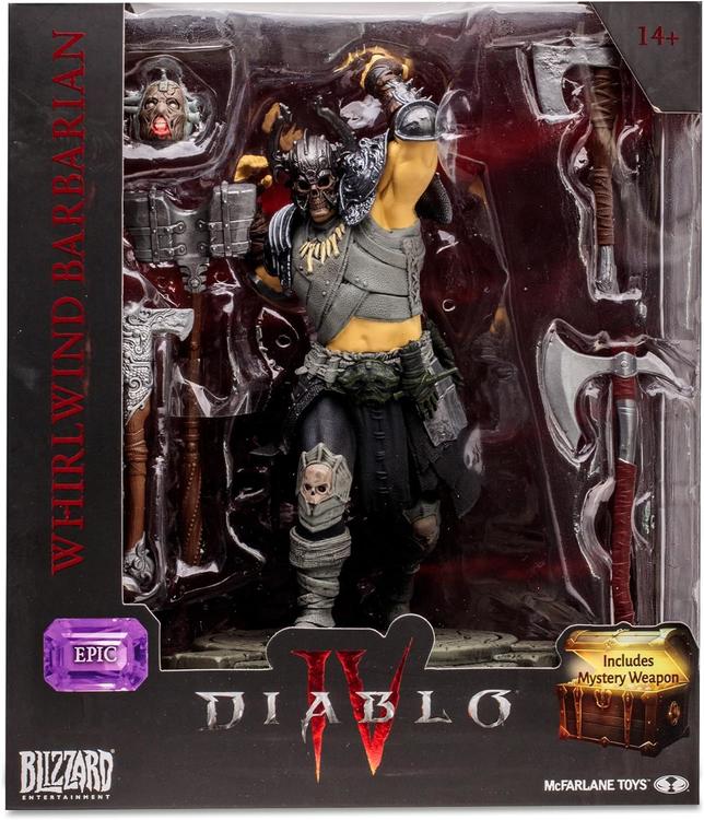 McFarlane - Figurine Statue détaillée à l'échelle 1:12  -  Diablo IV  -  Epic Whirlwind Barbarian