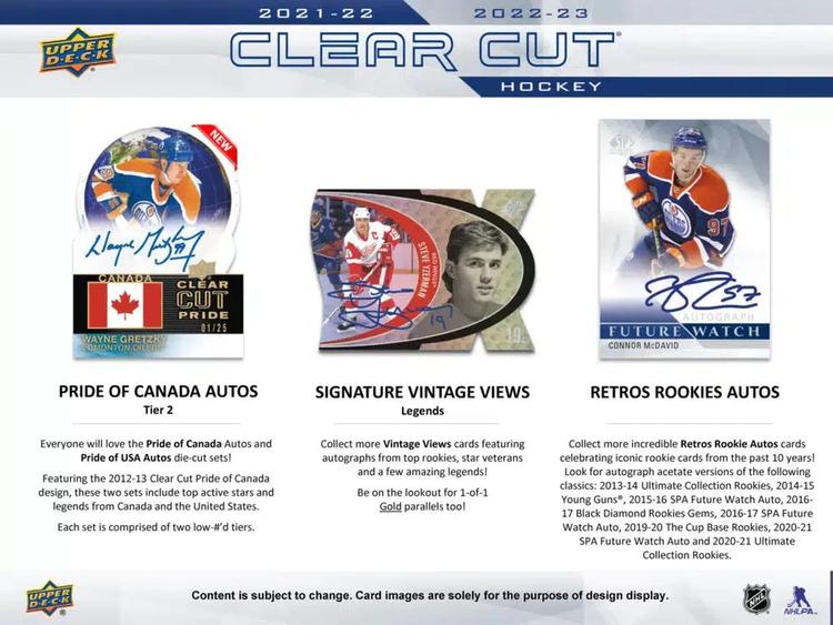 Upper Deck - Hobby Booster Box - Clear Cut 2021-22 hockey