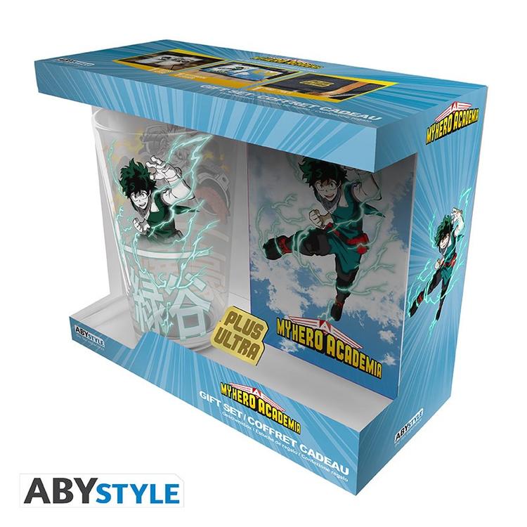 ABYstyle - Gift box with large 400 ml glass + brooch + notebook - My Hero Academia